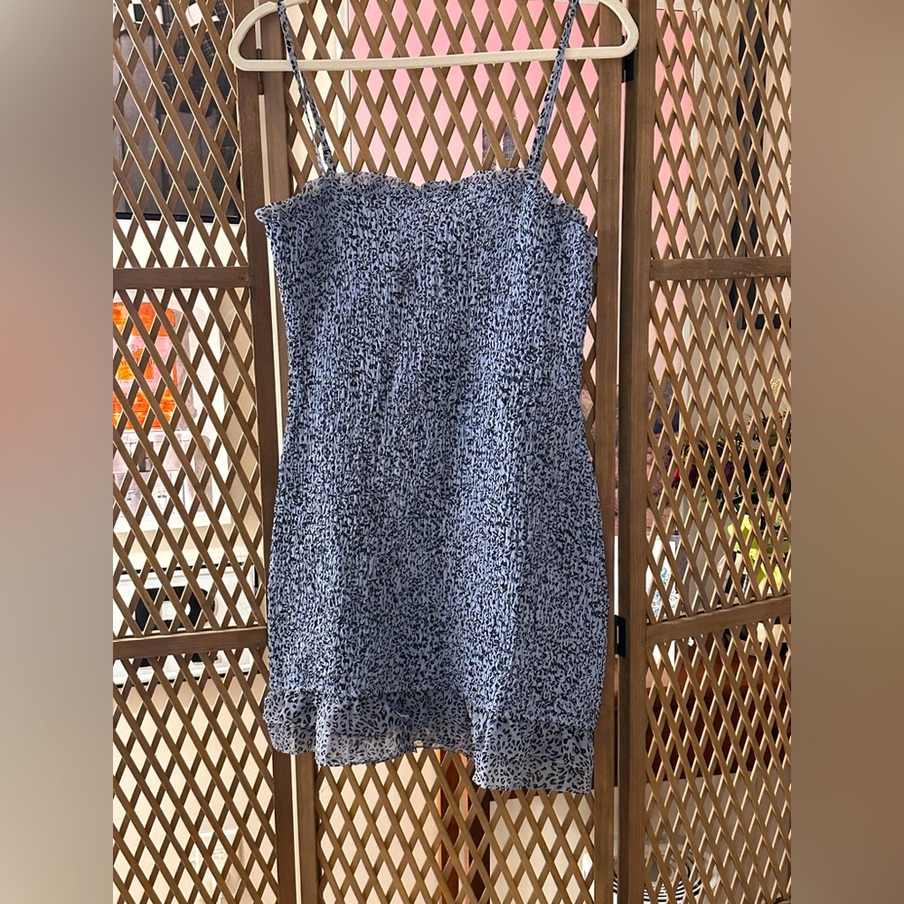 LeLis Collection Blue Ruched Mini Dress